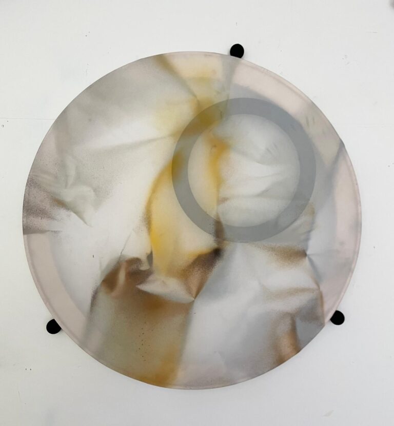 Tremolo 16 OBBZ73 2024 Z cyklu Bebniarze. 2024 Fi 73cm. akryl na stylonie