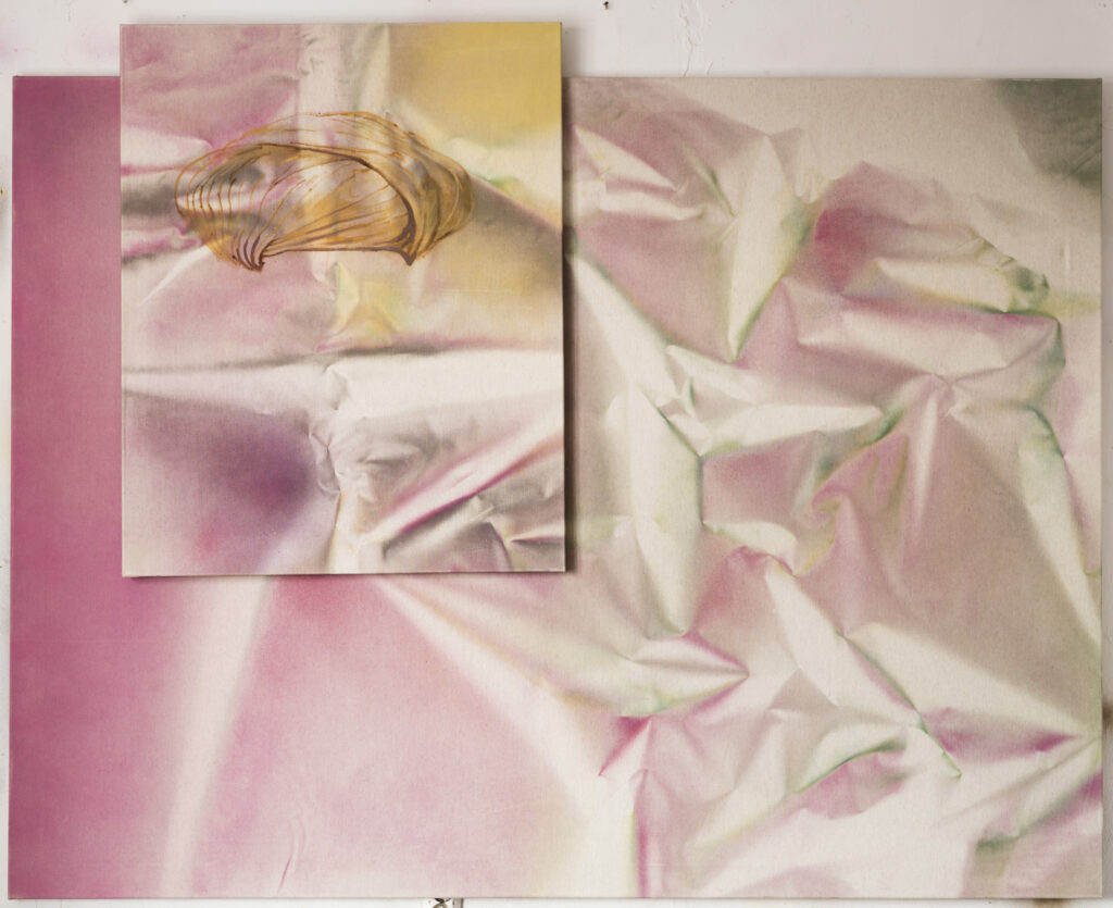 Turban I akryl na plotnie 2019r. 160x200 cm